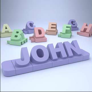 Nome 3D personalizável