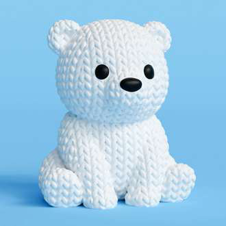 Ursinho polar de tricot